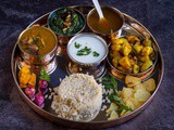 South Indian Vegetarian Lunch Menu Ideas | Sambar and Potato Curry Thali