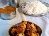 Chettinad potato curry i easy aloo curry i side dish for rice & roti