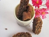 Egg less oats chocolate nutella biscotti - 300th post