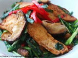 Stir Fry Chinese Chives with Mushroom and Tofu(韭菜香菇炒豆干)