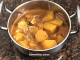 Gummadikaya pulusu - parangikai puli kuzhambu - Yellow Pumpkin Puli kuzhambu