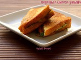 Vegetable Cheese Sandwich - Veg Cheese Sandwich on tawa