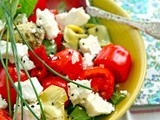Arugula and artichoke salad -Σαλάτα με ρόκα και καρδιές αγκινάρας