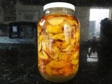 Homemade Peach Liqueur, 6 Weeks Until Bottling & Tasting