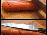 Step by step photo guide for making Spiral Cut Hot Dogs