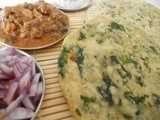 Palak Chappathi/ Spinach and Garlic Flat Bread