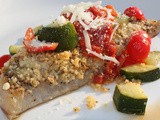 Baked Parmesan Crusted Fish with Zucchini Salsa