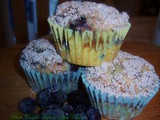 Pecan Crumb Topped Blueberry Muffin Recipe