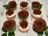 Cupcakes - ganache ruže