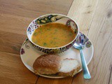 Easy, creamy carrot and fresh coriander soup (slow cooker friendly)