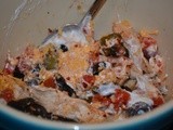 Chicken Enchiladas with Beans & Rice