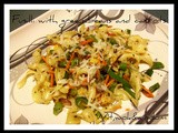 Fusilli with green beans and carrots