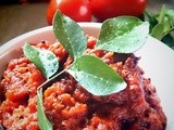Tomatoes and Bell pepper savory Preserve ( Thokku )