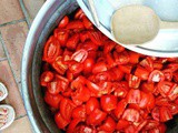 Canning Tomatoes in a Barrel
