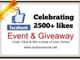 Facebook Event & Giveaway - Celebrating 2500+ fans on facebook