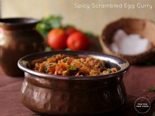 Spicy Scrambled Egg Curry | Scrambled Egg Curry Using Coconut Milk | Scrambled Egg Masala