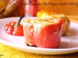 Stuffed Capsicum / Bell Peppers Stuffed With Eggs - Pressure Cooker Method