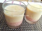 Homemade Soya Milk with Sago and Honeydew Melon
