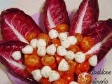 Insalata di pomodorini, radicchio e mozzarella
