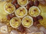 Tartellette con crema al parmigiano e castagne