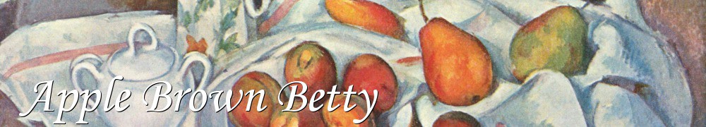 Very Good Recipes - Apple Brown Betty