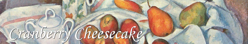 Very Good Recipes - Cranberry Cheesecake