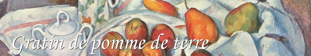 Very Good Recipes - Gratin de pomme de terre