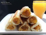 Caramel Apple and Banana Bread Roll Ups