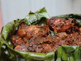 Chicken Pollichathu / Chicken Cooked in Banana Leaf