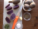 Day 205  - Roasted Thyme Blue Potatoes