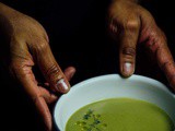 Broccoli, thyme and gochujang soup