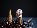 Cherry labneh/creme kefir ice cream