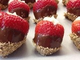 Chocolate Covered Strawberry Cheesecake Bites