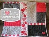 I Heart You Valentine's Applique Quilt