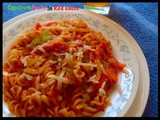 Capsicum pasta in red sauce