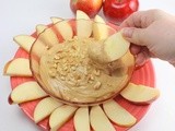 Apple Slices with Honey Peanut Mascarpone Dip