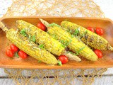Basil Pesto Grilled Corn #CookoutWeek