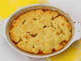 Biscuit Topped Peach Cobbler #SundaySupper