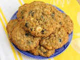 Blueberry White Chocolate Chip Oatmeal Cookies