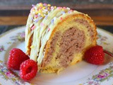 Lemon Raspberry Marbled Bundt Cake