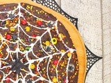 Spider Web Brownie Pizza #Choctoberfest