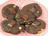 Vegan Double Chocolate Chunk Macadamia Nut Cookies #Choctoberfest