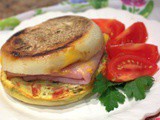 Western Omelet Breakfast Sandwich #Back2School #Ad #HamiltonBeach