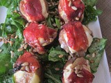 Stuffed Figs Wrapped in Prosciutto with Goat Cheese and Toasted Sunflower Seeds
