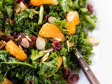 Autumn Kale Salad with Mandarin Orange Vinaigrette