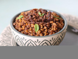 Mujadara: Middle Eastern Lentils and Bulgur (or Rice)