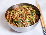 Zucchini Noodles | Zoodles Flavoured with Garlic and Soya Sauce
