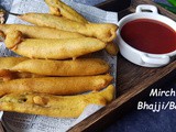 Holiday Party Appetizers: Hot and Spicy Mirchi Bhajji / Bajji / Pakora / Green Chili Fritters