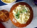 Instant Pot Panera Copycat Broccoli Cheddar Mac & Cheese Bread Bowl