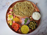 Maharashtrian Thali Veg | Everyday Vegetarian Meal Thali | Pithal- Bhakri Thali